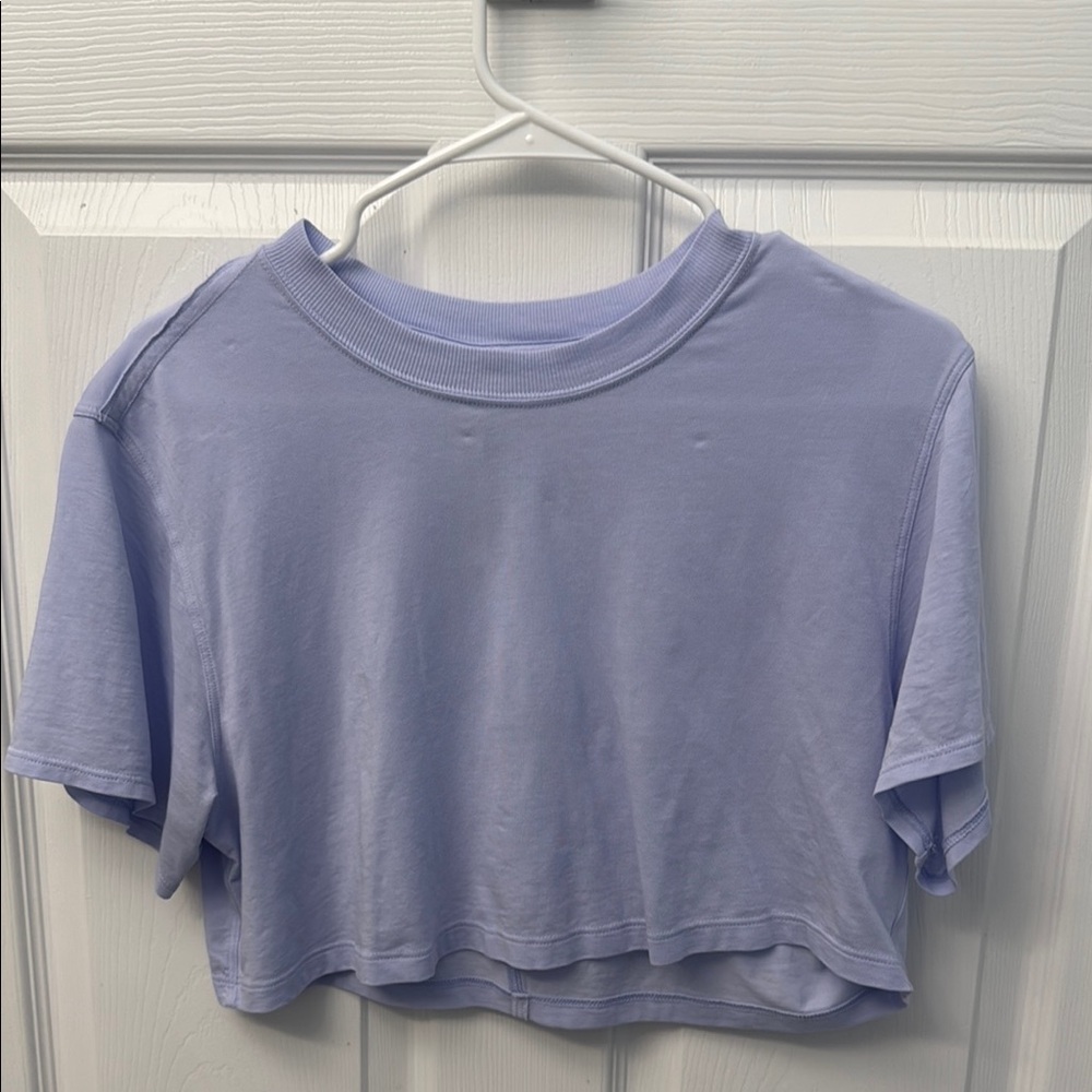 Lululemon Athletica Blue Boxy Crop Tee